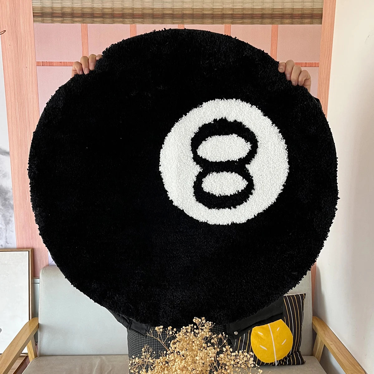 Cozy Up With The Lucky 8 Ball Rug - A Touch of Nostalgia and Bold Style