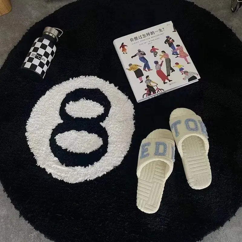 Cozy Up With The Lucky 8 Ball Rug - A Touch of Nostalgia and Bold Style