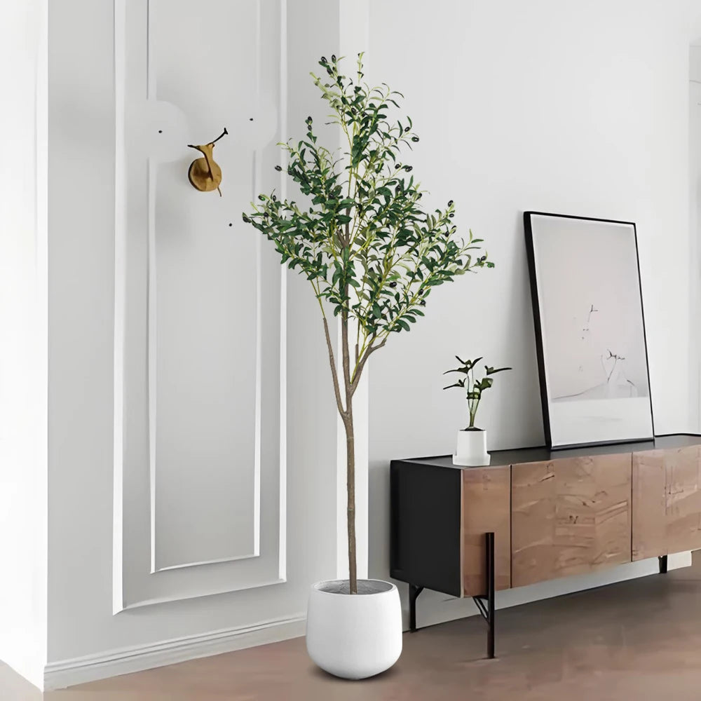 Realistic Potted Artificial Olive Tree - Brighten Up Your Home!