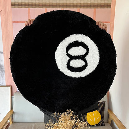Cozy Up With The Lucky 8 Ball Rug - A Touch of Nostalgia and Bold Style