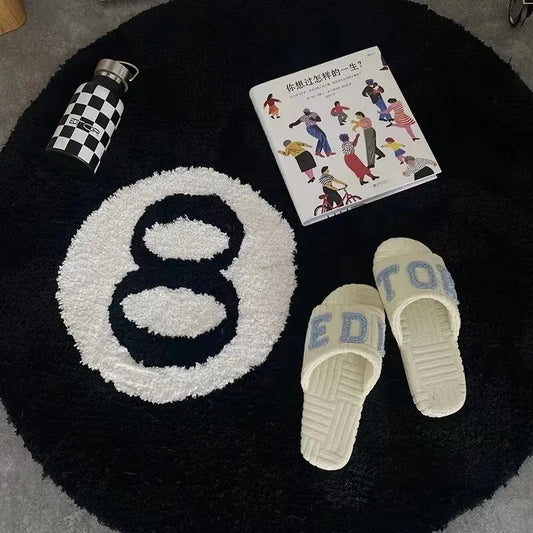 Cozy Up With The Lucky 8 Ball Rug - A Touch of Nostalgia and Bold Style