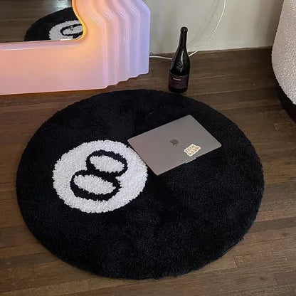 Cozy Up With The Lucky 8 Ball Rug - A Touch of Nostalgia and Bold Style