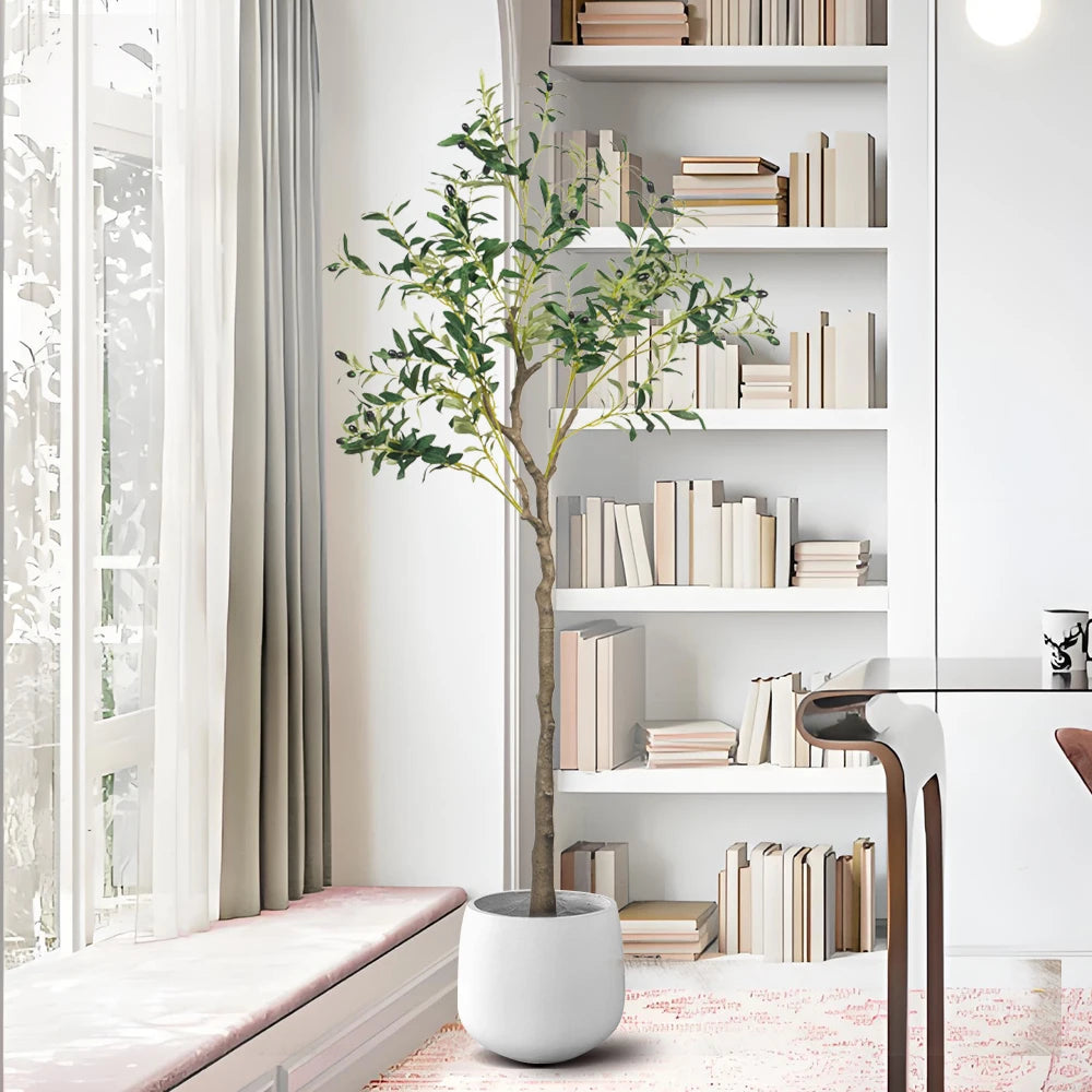 Realistic Potted Artificial Olive Tree - Brighten Up Your Home!